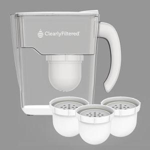 Water Pitcher & Filter 3 Pack | Clearly Filtered Water Pitcher | Remove Water Contaminants