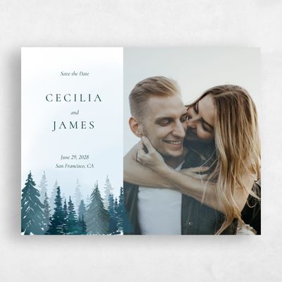 Blue Fall Wedding Save the Date - Bridlewood Photo
