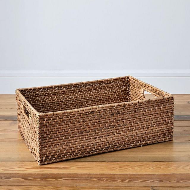 Modern Weave, Underbed Basket, Natural, Without Handles