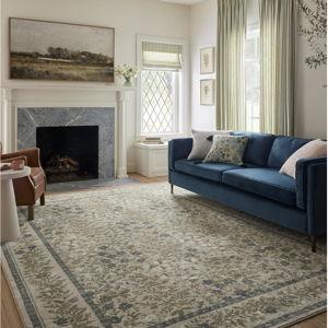 Loloi Rifle Paper Co. Laurel Collection LAU-03 Ivory/Multi 5'-3" x 7'-8" Area Rug