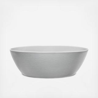 Grey on Grey Large Round Vegetable Bowl