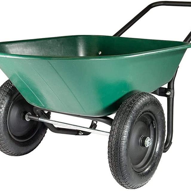 Green Thumb 70008 2 Wheel Poly Wheelbarrow