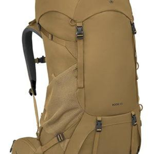 Osprey Rook 65L Men's Backpacking Backpack, Histosol Brown/Rhino Grey