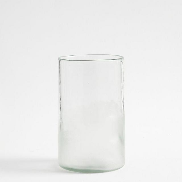 Montauk Frosted Glass Hurricane, 7"x11" - White/Partially Frosted