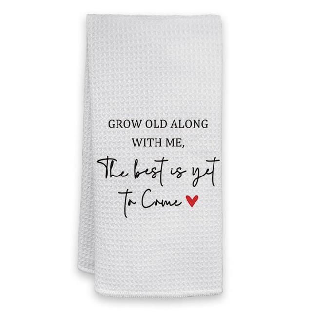 HIWX The Best is Yet to Come Couple Decorative Kitchen Towels Hand Towel, Engagement Wedding Gifts for Engaged Couples Him Her, Valentine's Day Hand Towels Dish Towel for Kitchen Bathroom Decor 16x24