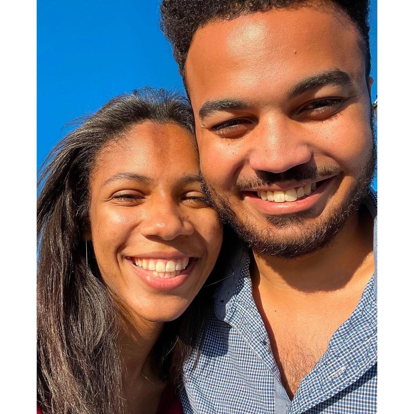 Our first photo together