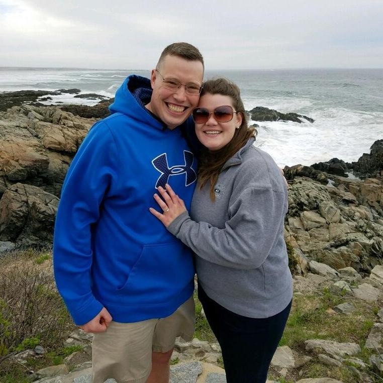 Our engagement on the Marginal Way in Ogunquit, ME