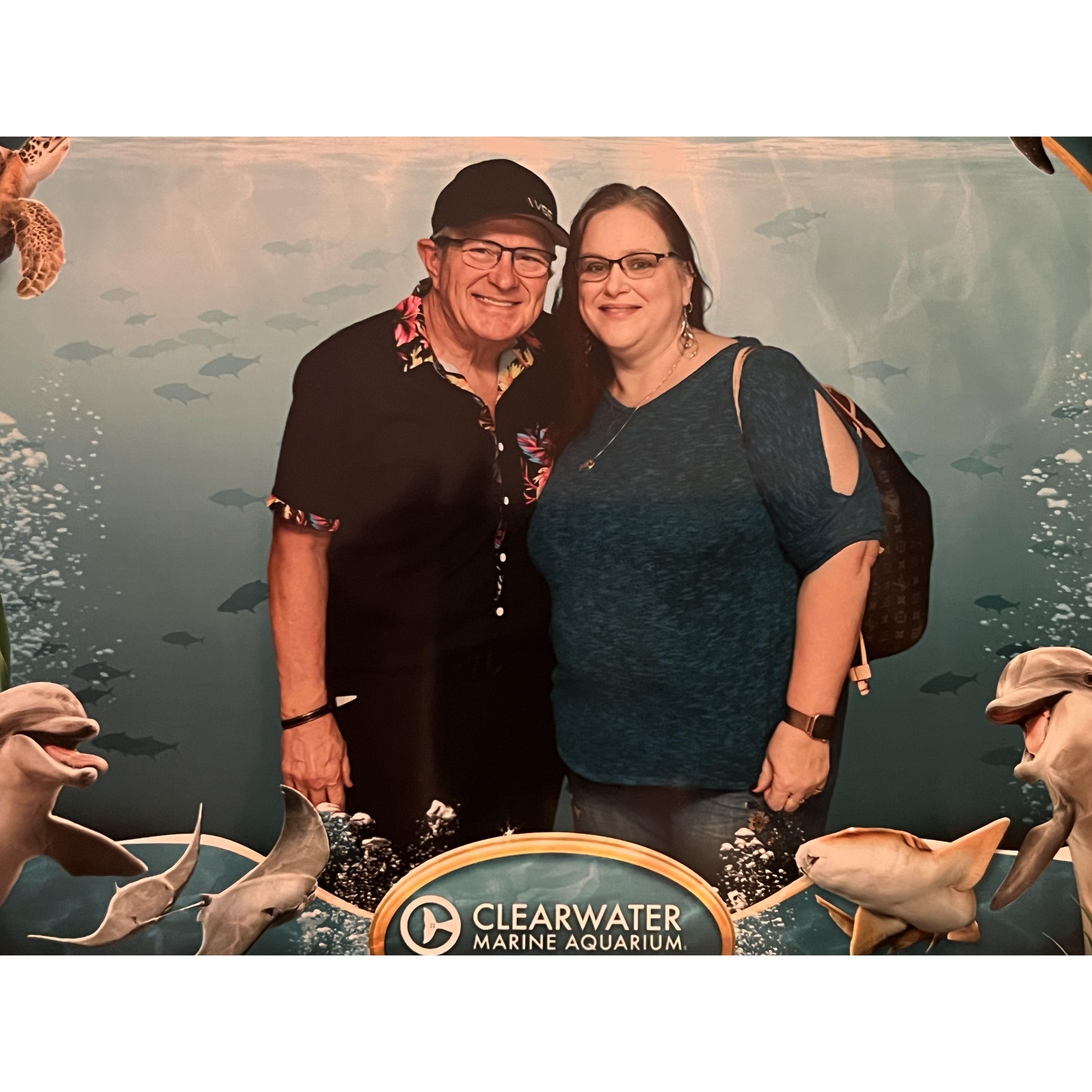 One of our first adventures...we spent the day together at the Clearwater Aquarium.