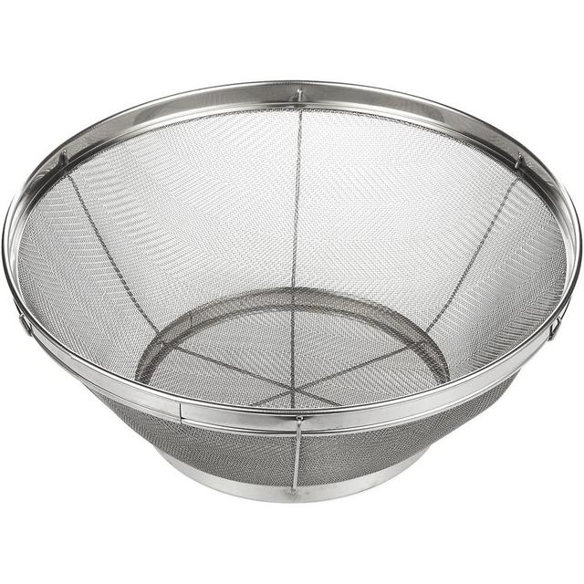 [Juvale] Juvale Large Fine Mesh Pasta Strainer, Metal Colander for Rice, Quinoa, Yogurt, 11 x 4 In