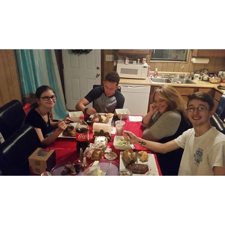 First Christmas dinner in our first apartment