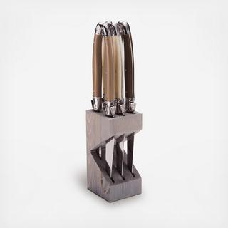 Laguiole 6-Piece Steak Knife Block Set