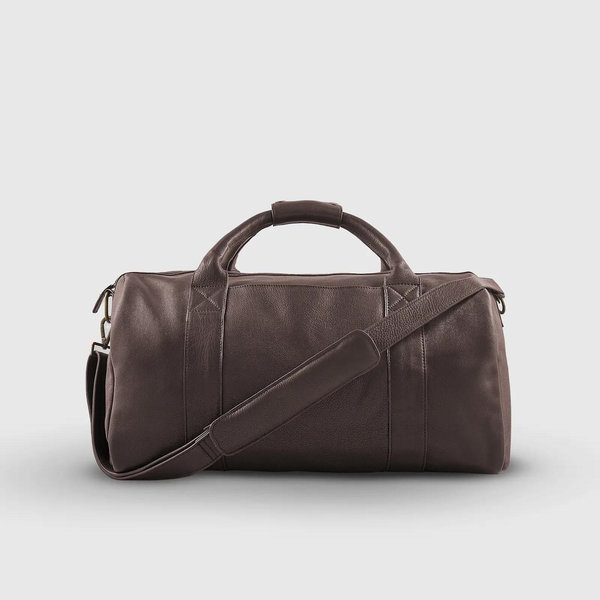 Nappa Leather Duffle Bag - Dark Brown