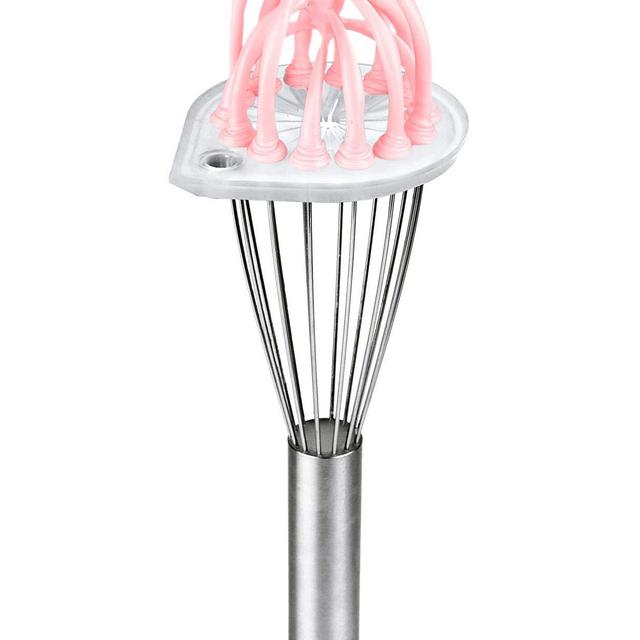 Whisk Wiper - Wipe a Whisk Easily - Multipurpose Kitchen Tool, Made In USA - Includes 11" Stainless-Steel Whisk - Cool Baking Gadget, A Great Gift For Men and Women (Color: Clear)