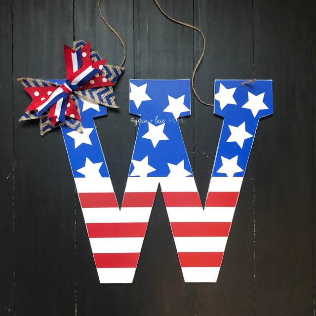 4th of July Door Hanger, Initial Door...