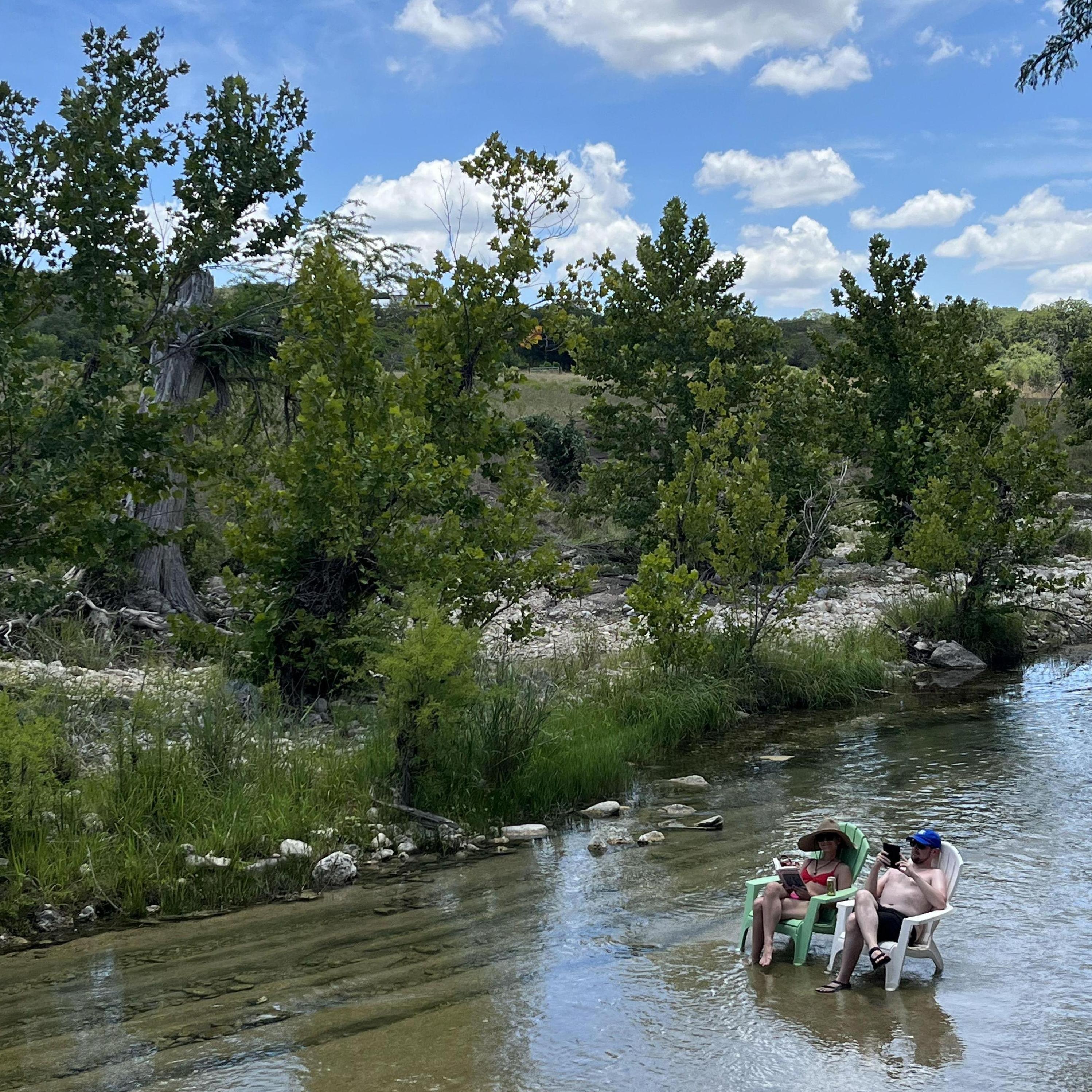 The Blanco River in Wimberley, TX