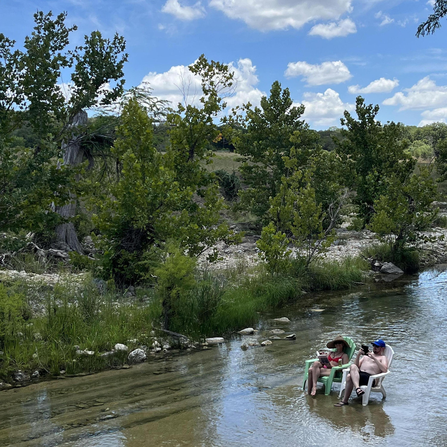 The Blanco River in Wimberley, TX