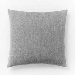 Belgian Flax Linen Melange Duvet, Euro Sham, Slate