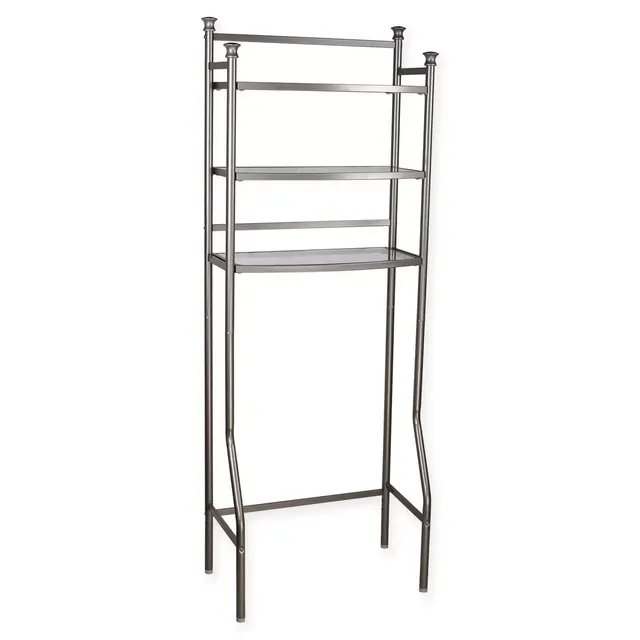 .ORG 3-Tier Over-the-Toilet Space Saver in Satin Nickel