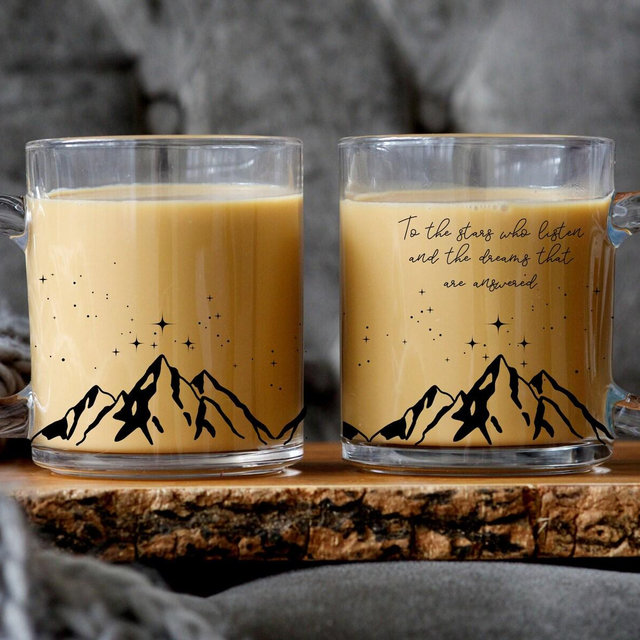 To the Stars Velaris, ACOTAR Mug, A Court of Thorns and Roses, Feyre and Rhysand, Bookish Mug, Sarah J Maas, Glass Mug