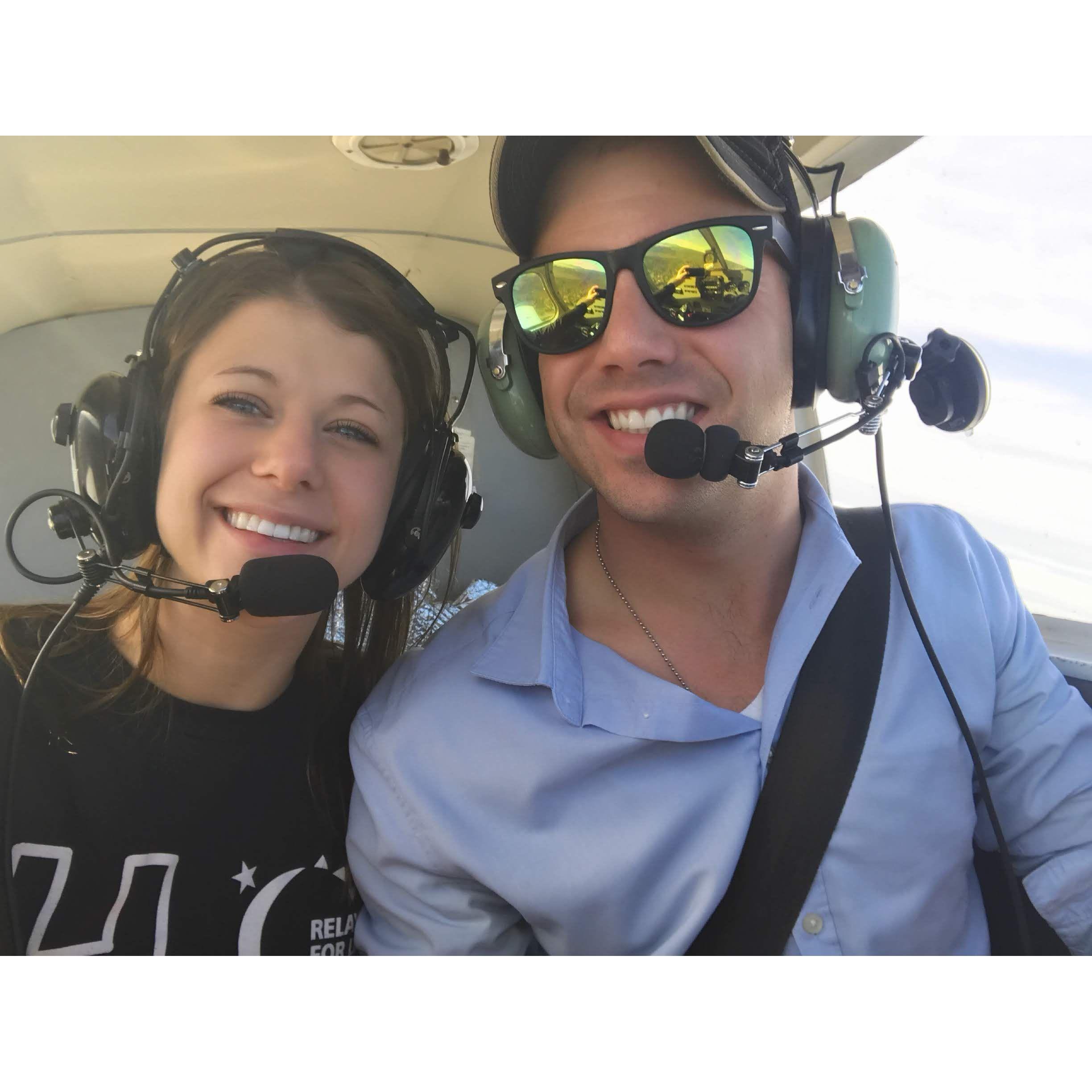 Chris took Victoria flying for the first time! November 2017