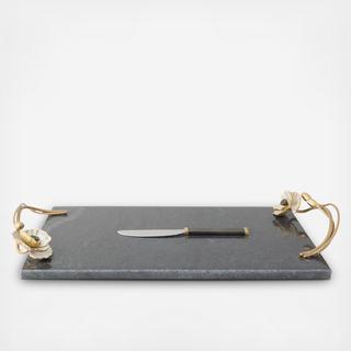 Anemone Cheese Board with Knife