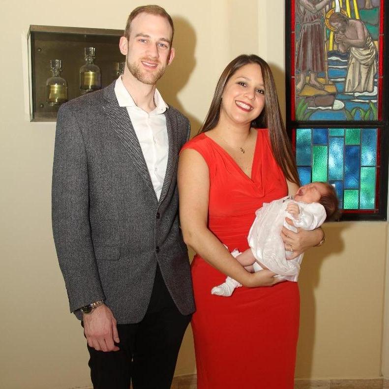 Karen's goddaughter's baptism