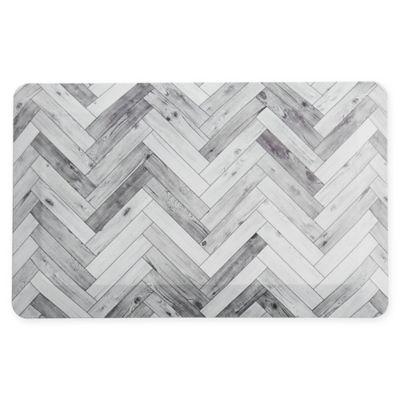 Bee & Willow Home® Chevron 20" x 32" Comfort Air Kitchen Mat in Light Grey