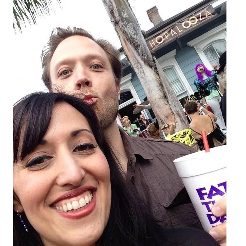 The first time I visited Jono at grad school and we went to Mardi Gras up in Nola.