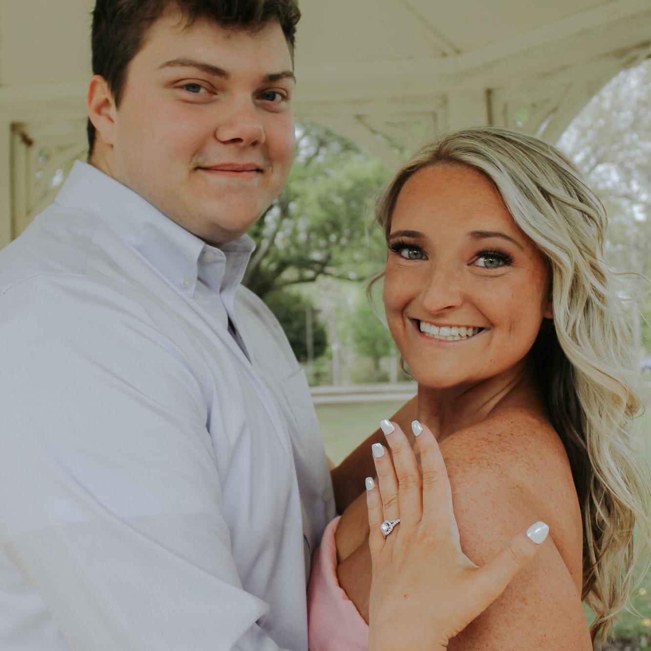 The engagement!!! We got engaged at Lander University!