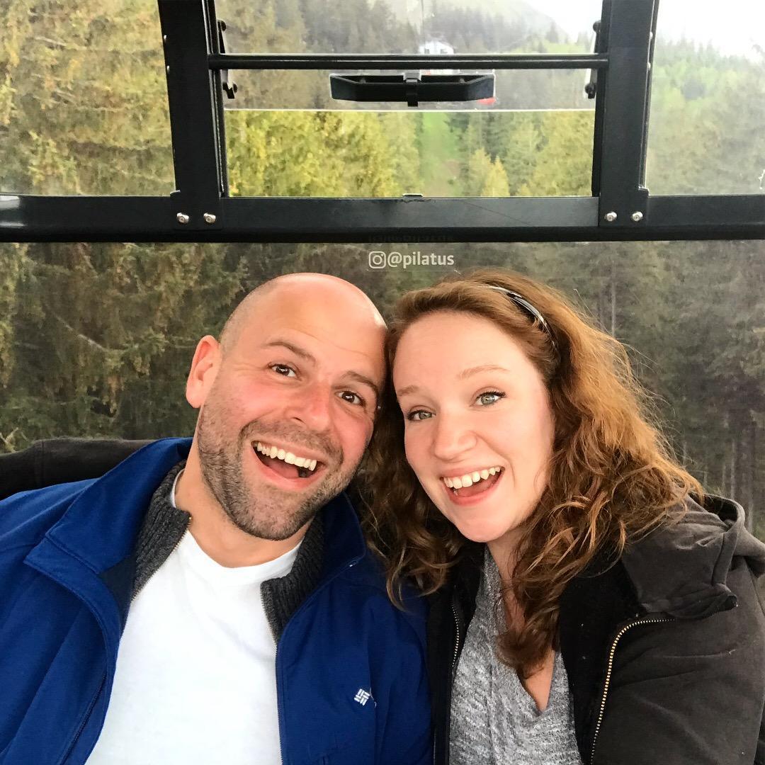 Jake and Courtney in Switzerland, unaware they would be heading back there to get married in a few years.