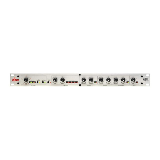 dbx, 1 286s Microphone Preamp & Channel Strip Processor, 1/4 inch (6.35mm) Audio Jack, Silver, 1U (DBX286SV)