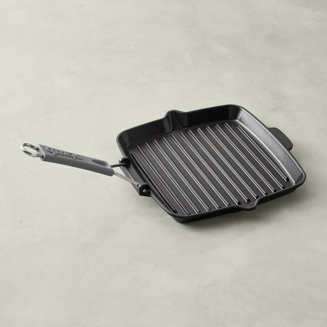 Staub Enameled Cast Iron Folding Grill, Black