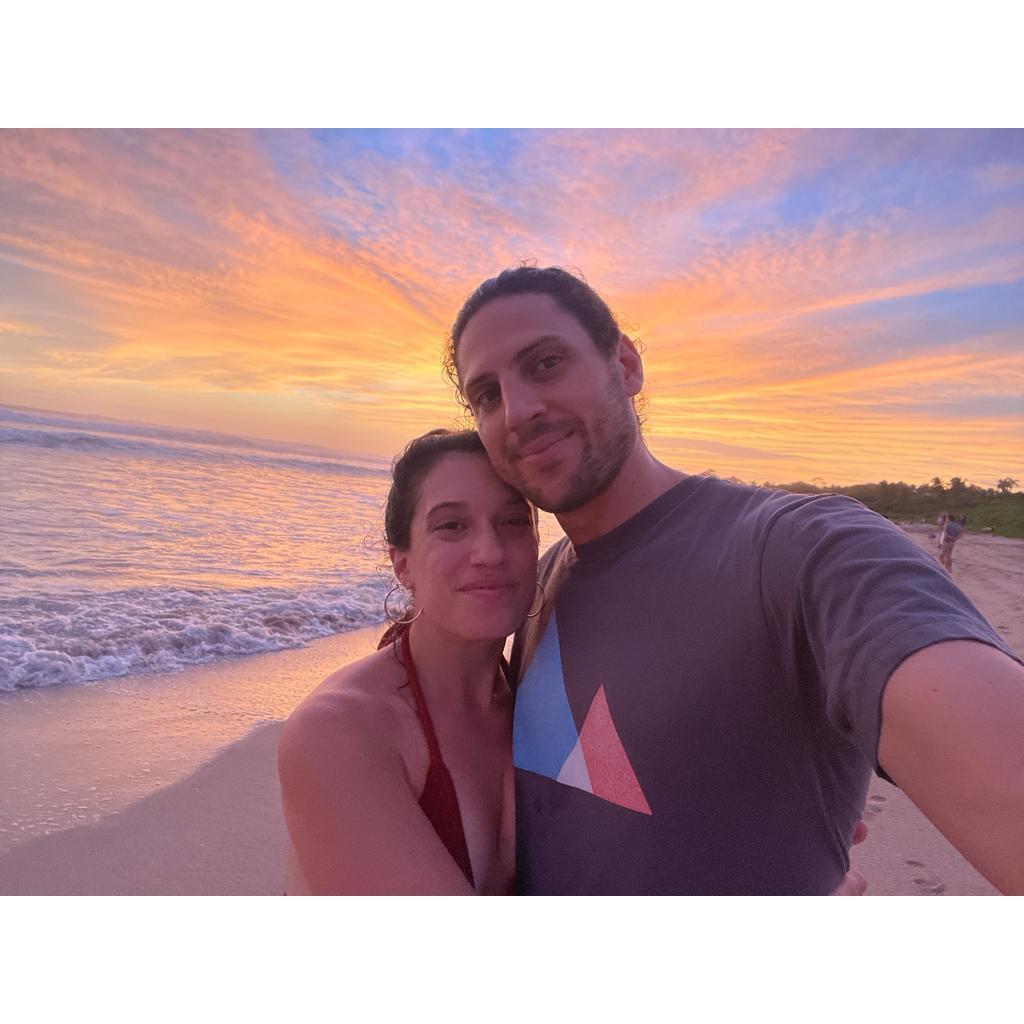 Enjoying a magical Nosara sunset