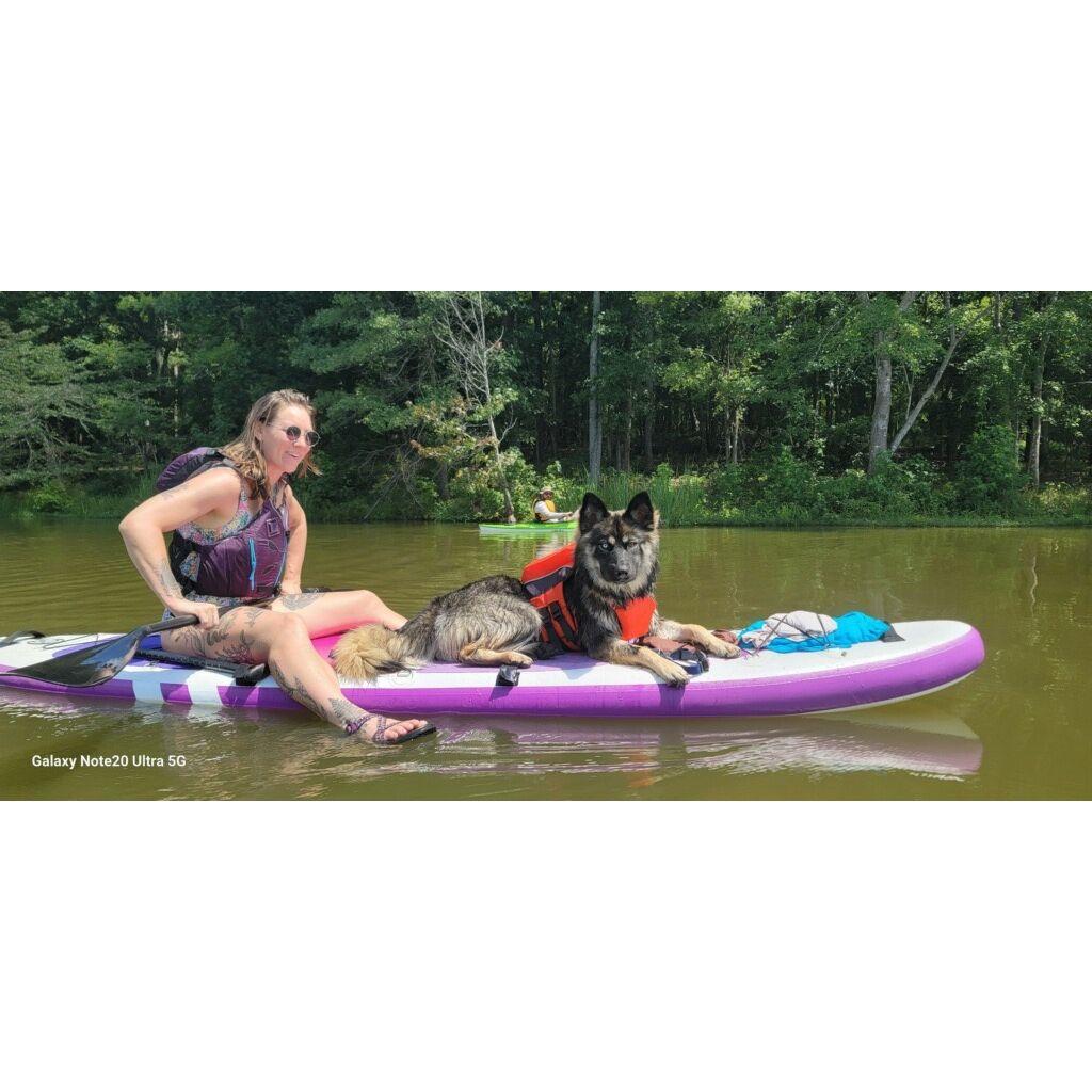 Paddleboarding with Kiva