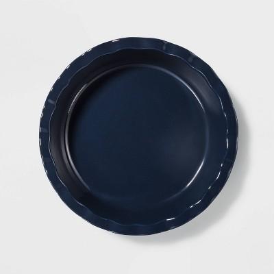 10.4" Stoneware Round Pie Dish Blue - Threshold™