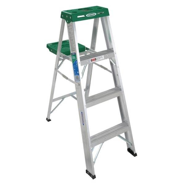 4 ft. Aluminum Step Ladder 225 lb. Load Capacity Type II Duty