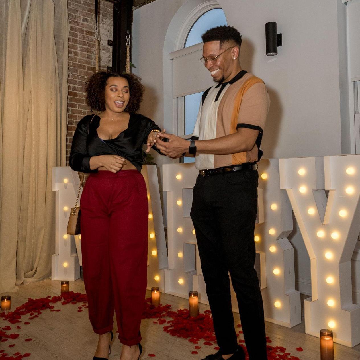 Admiring his work with that custom made ring!