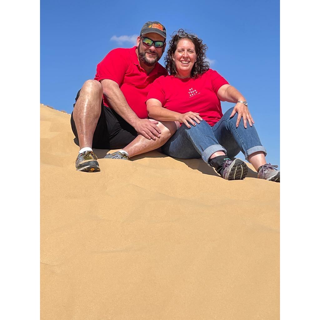 Sitting on the sand dunes of the Negev.  November 2022