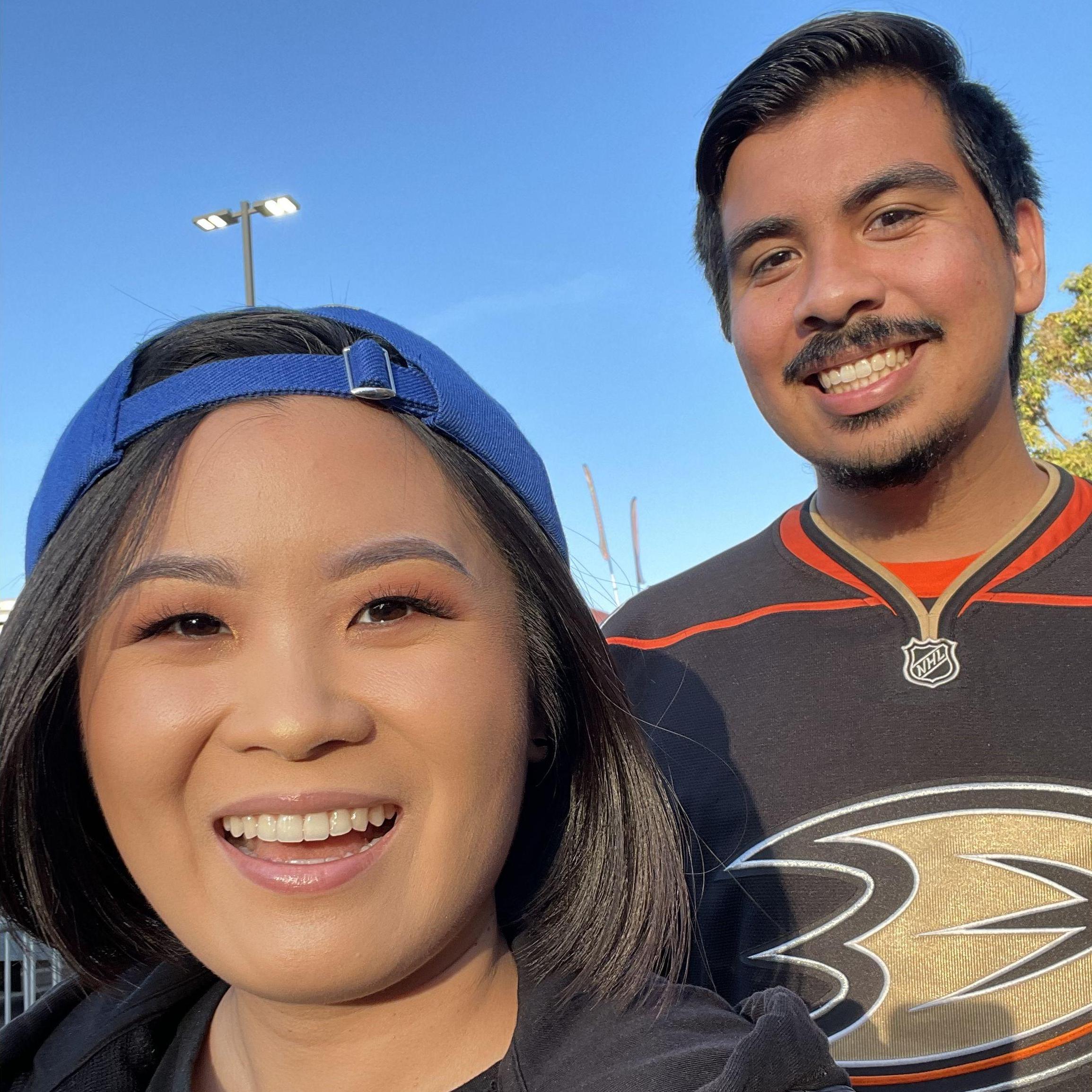 March 18, 2022: Steven and Liz bonded over and shared a love for the Anaheim Ducks. They went to their first game together this day. Sadly, they lost