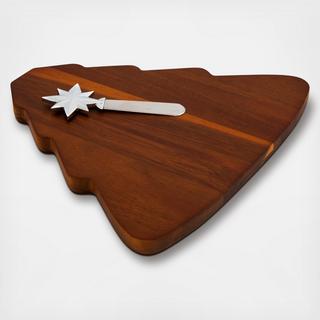 Christmas Tree Cheeseboard with Spreader
