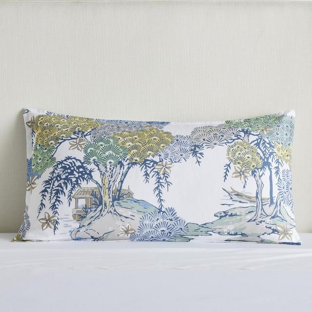 Scalamandre Sea Of Trees Duvet & Shams, King Sham, Blue