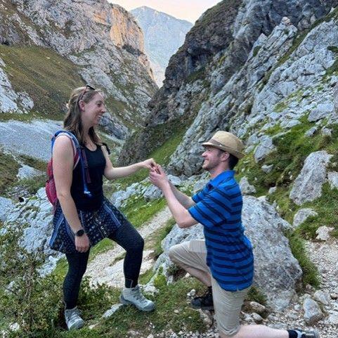 Katie couldn't help but re-live the moment while they hiked back down the trail.