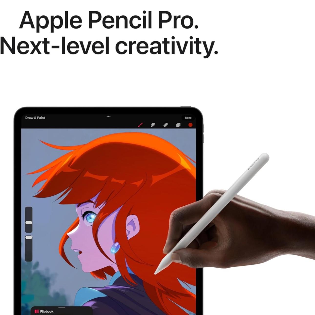 Apple Pencil Pro: Advanced Tools, Pixel-Perfect Precision, Tilt and Pressure Sensitivity, and Industry-Leading Low Latency for Note-Taking, Drawing, and Art. Attaches, Charges, and Pairs Magnetically