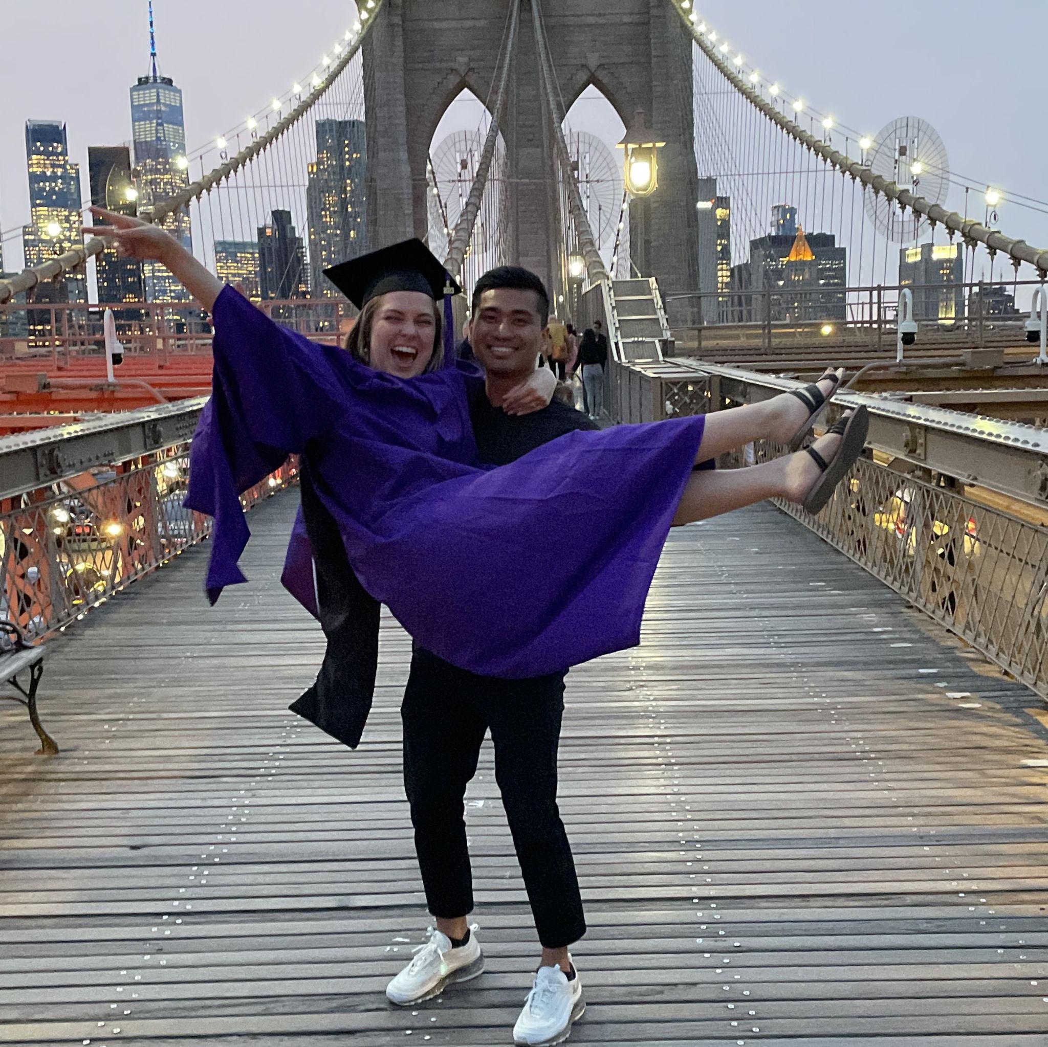 Allie moved to NYC for grad school, all the while leading her to Ab