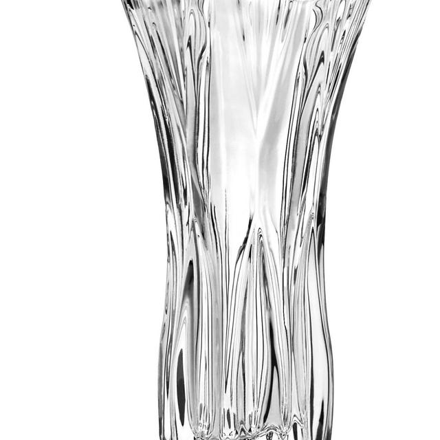 Slymeay Flower Vases Phoenix Tail Shape Thickened Crystal Glass for Home Decor, Wedding or Gift - 8&quot; High x4 Wide,Clear,with Color Box