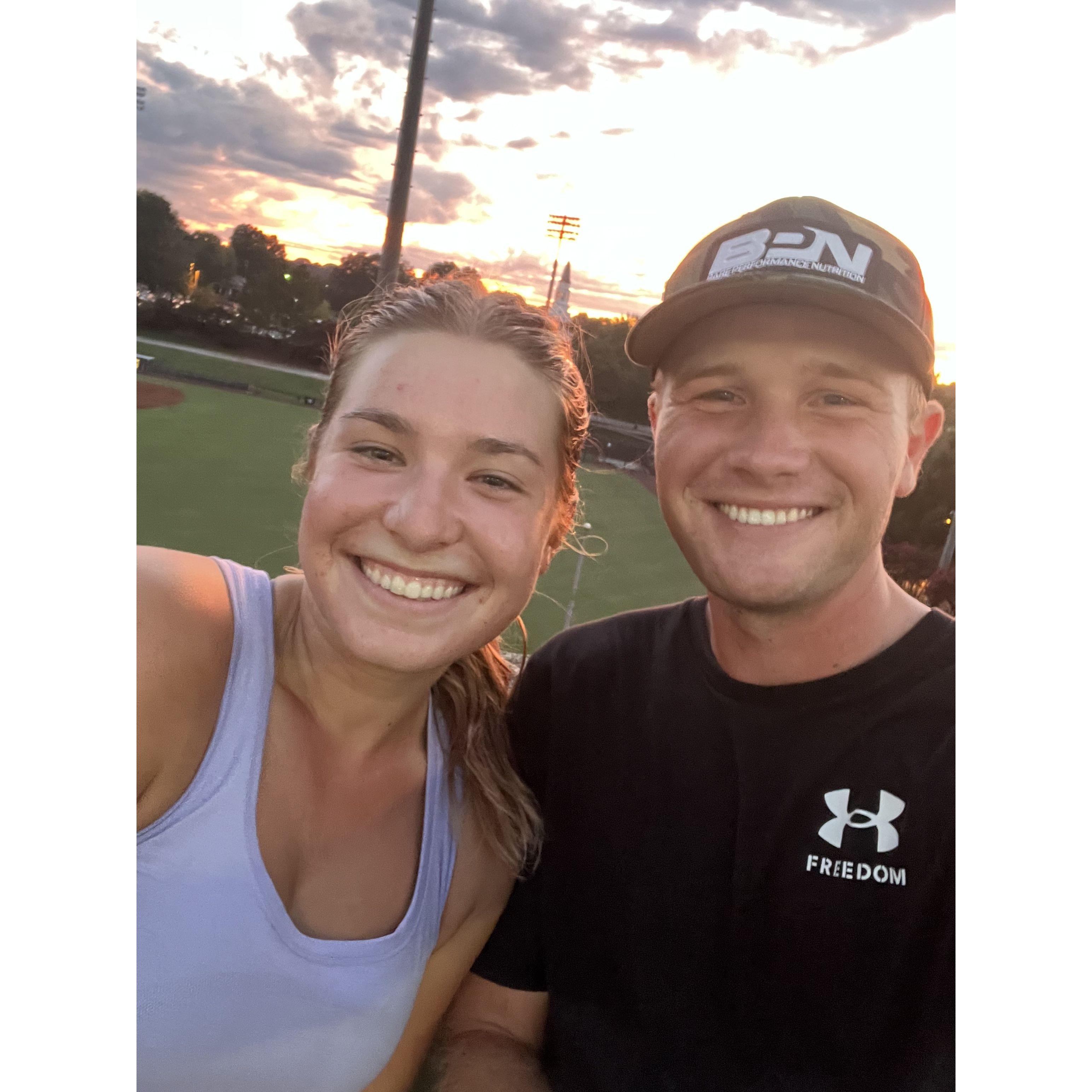 A sweaty selfie after a 3 hour walk around UNCG's campus that was full of talking and getting to know each other. This was a few days before Noah asked Ava to be his girlfriend.