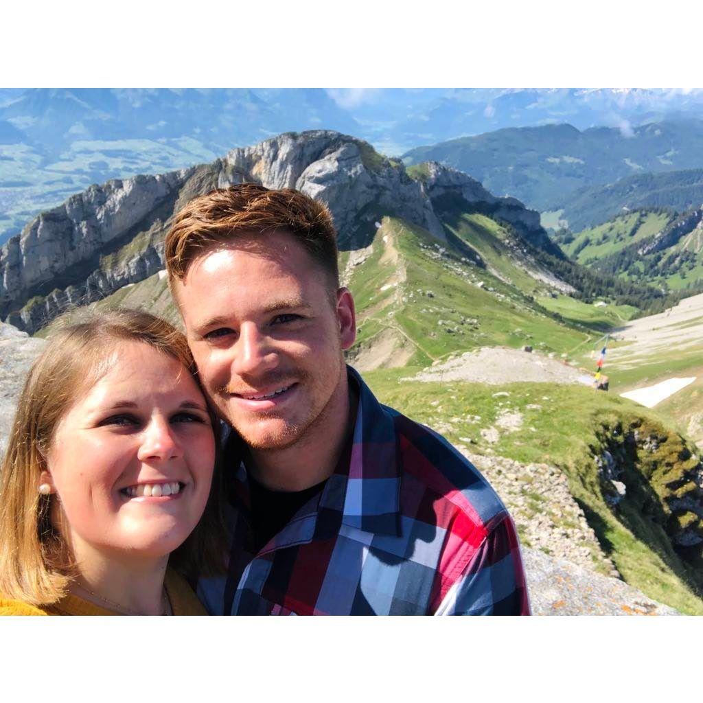 We hiked a very steep hill to overlook the Swiss Alps in Kriens, Switzerland. 6/11/22