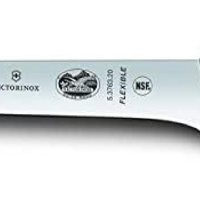 Victorinox Cutlery 8-Inch Straight Fillet Fishing Knife, Flexible Black Fibrox Handle
