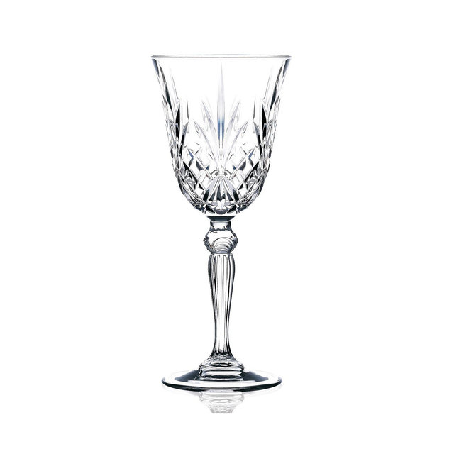 Lorren Home Trends Melodia Crystal Wine Glass - Set of 6