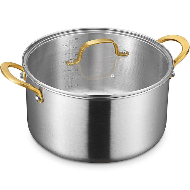 BEZIA 12 Quart 3-Ply Stainless Steel Stockpot, Soup Pot with Lid in Fully Clad Tri-Ply Stainless Steel, Even Heat Distribution, Cooking Pot with Handles, All Cooktops Compatible, Perfect for Stew